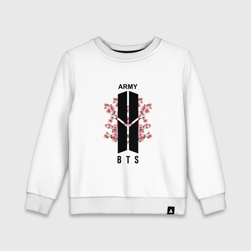 Детский свитшот хлопок BTS army, цвет белый