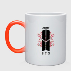 Кружка хамелеон BTS army