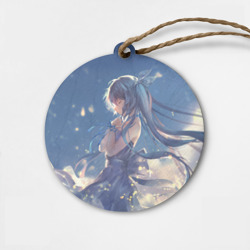 Деревянная игрушка круг Печальная Хатсуне Мику