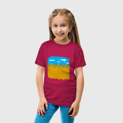 Детская футболка хлопок Колосья под ясным небом пиксельные - фото 2