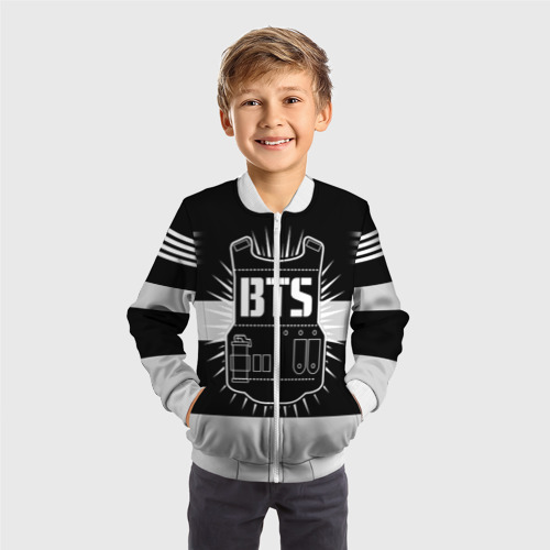 Детский бомбер 3D BTS ARMY 97 JUNG KOOK, цвет белый - фото 4