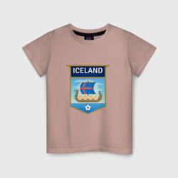 Детская футболка хлопок Футбол - Исландия