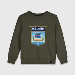 Детский свитшот хлопок Футбол - Исландия