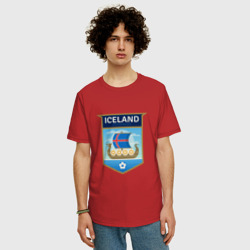 Мужская футболка хлопок Oversize Футбол - Исландия - фото 2