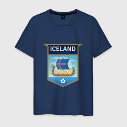 Мужская футболка хлопок Футбол - Исландия