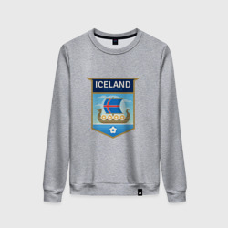 Женский свитшот хлопок Футбол - Исландия