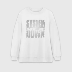 Женский свитшот oversize без начеса хлопок System of a Down