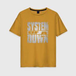 Женская футболка хлопок Oversize System of a Down