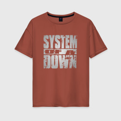 Женская футболка хлопок Oversize System of a Down