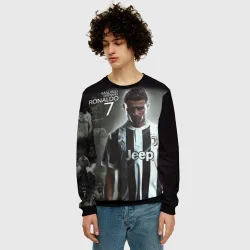 Мужской свитшот 3D Ronaldo juve sport - фото 2