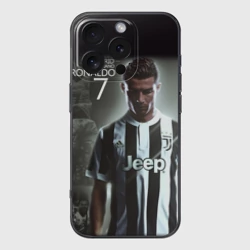 Чехол для iPhone 16 Pro Max силиконовый с защитой камеры Ronaldo juve sport