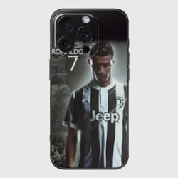 Чехол для iPhone 16 Pro силиконовый с защитой камеры Ronaldo juve sport