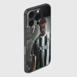 Чехол для iPhone 16 Pro Max силиконовый с защитой камеры Ronaldo juve sport - фото 2