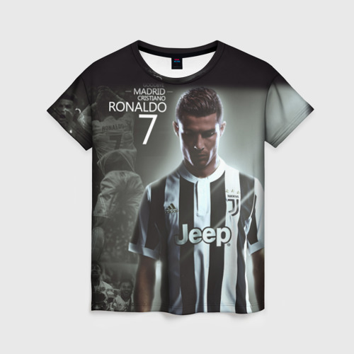 Женская футболка 3D Ronaldo juve sport, цвет 3D печать