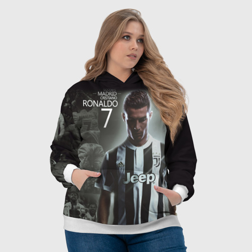 Женская толстовка 3D Ronaldo juve sport, цвет 3D печать - фото 6