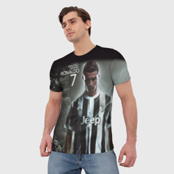 Мужская футболка 3D Ronaldo juve sport - фото 2