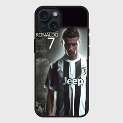Чехол силиконовый для Apple iPhone 15 матовый Ronaldo juve sport