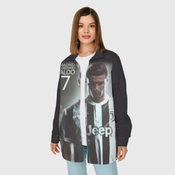 Женская рубашка oversize 3D Ronaldo juve sport - фото 2