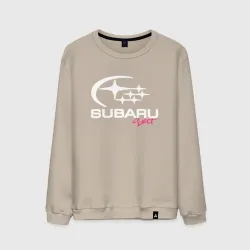 Мужской свитшот хлопок SubaruSect белое лого