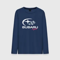Мужской лонгслив хлопок SubaruSect белое лого