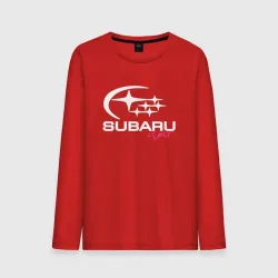 Мужской лонгслив хлопок SubaruSect белое лого