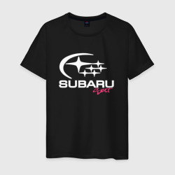 Мужская футболка хлопок SubaruSect белое лого