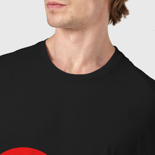 Мужская футболка хлопок Сердце футбола, цвет черный - фото 6