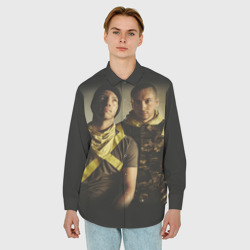 Мужская рубашка oversize 3D Twenty One pilots TOP - фото 2