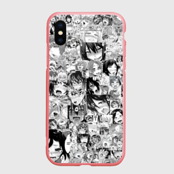 Чехол для iPhone XS Max матовый Ахегао лица