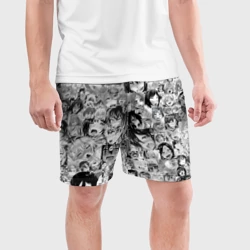 Мужские шорты спортивные Ахегао лица - фото 2