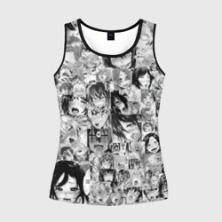 Женская майка 3D Ахегао лица