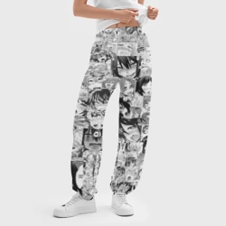 Женские джоггеры оверсайз 3D Ахегао лица - фото 2