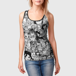 Женская майка 3D Ахегао лица - фото 2