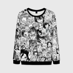 Мужской свитшот 3D Ахегао лица