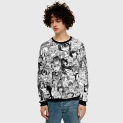 Мужской свитшот 3D Ахегао лица - фото 2