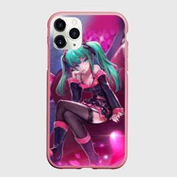Чехол для iPhone 11 Pro Max матовый Хатсуне Мику