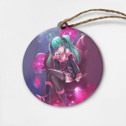 Деревянная игрушка круг Хатсуне Мику