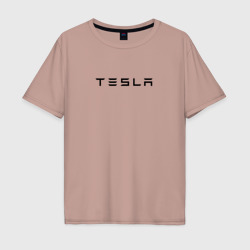 Мужская футболка хлопок Oversize Tesla