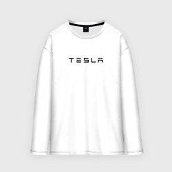 Мужской лонгслив oversize хлопок Tesla