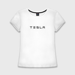 Женская футболка хлопок Slim Tesla