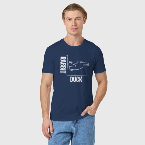 Мужская футболка хлопок с принтом Геометрия, фото на моделе #1