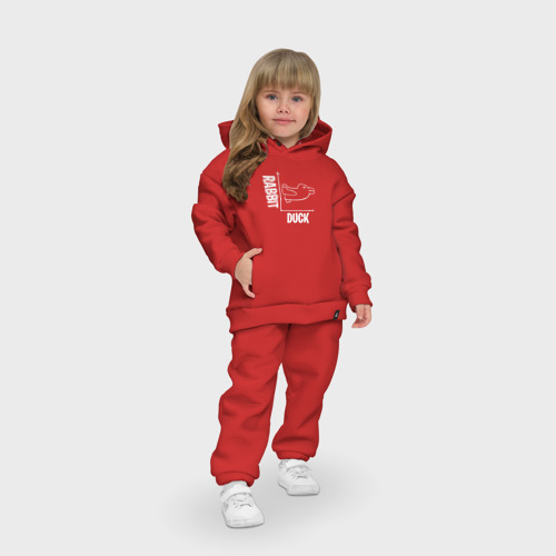 Детский костюм хлопок Oversize Геометрия, цвет красный - фото 7