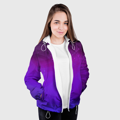 Женская куртка 3D ABSTRACT PURPLE, цвет белый - фото 4