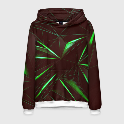 Мужская толстовка 3D STRIPES GREEN 3D