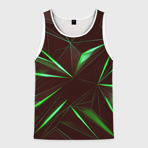 Мужская майка 3D STRIPES GREEN 3D, цвет 3D печать