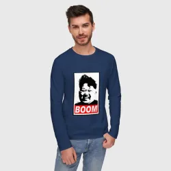 Мужской лонгслив хлопок Boom Ким Чен Ын - фото 2
