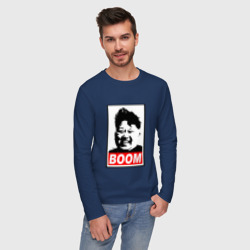 Мужской лонгслив хлопок Boom Ким Чен Ын - фото 2