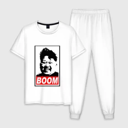Мужская пижама с белой футболкой хлопок Boom Ким Чен Ын