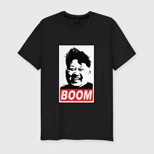 Мужская футболка хлопок Slim Boom Ким Чен Ын