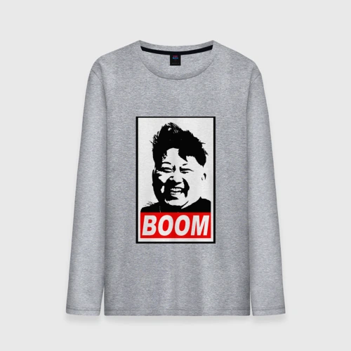 Мужской лонгслив хлопок Boom Ким Чен Ын
